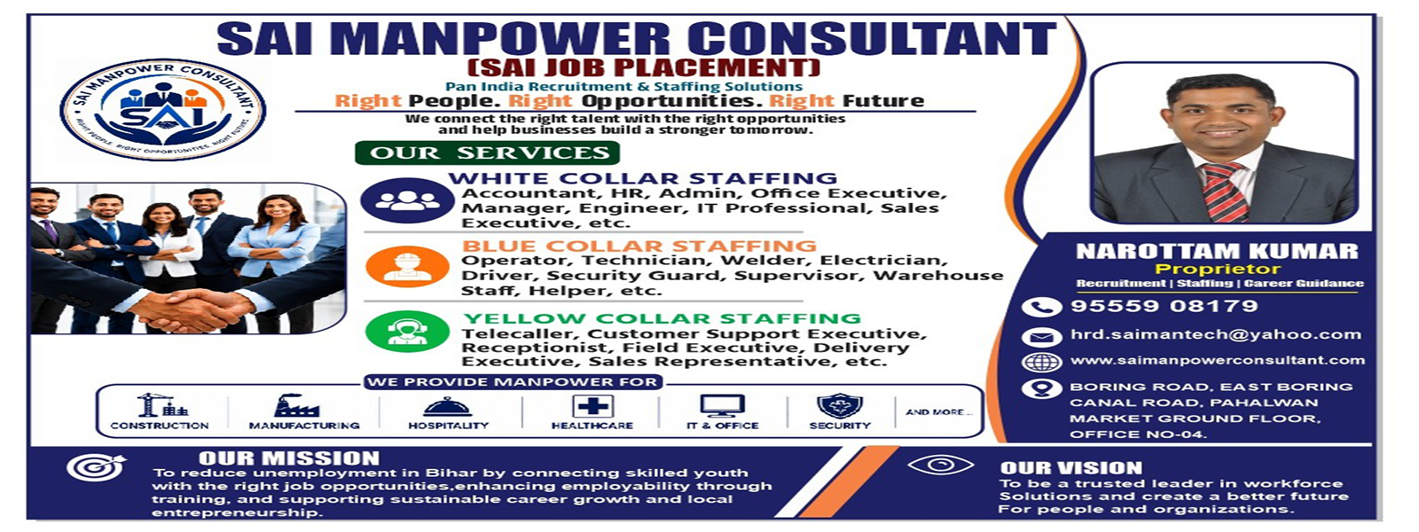 Sai Manpower Consultant banner